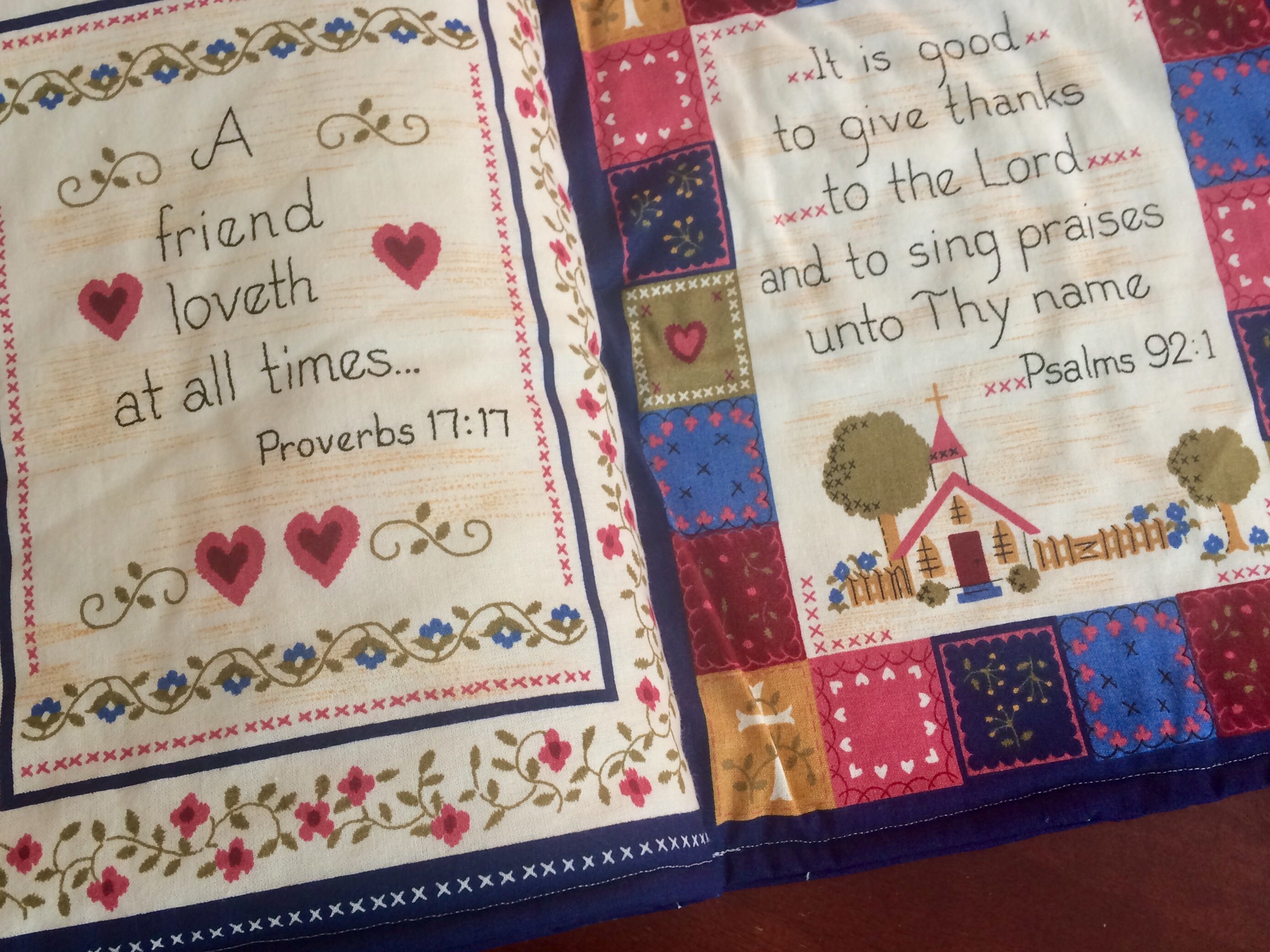 Scripture Fabric Book Bible Verse Embroidered Book Etsy