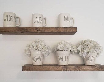 New Home Decor Unfinished Decorative Wood Display Wall Bracket Mount Shelf Kit