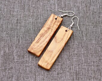 Exotic Wooden Bar Earrings | Wooden Boho Earrings | Minimalist and Hypoallergenic | Hip & Trendy | Gift for Her