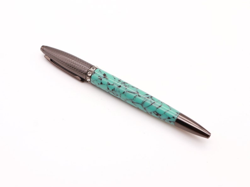 Handmade Turquoise Ballpoint Pen Swarovski Pen Personalized Etsy
