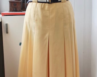 70s Pleated Culotte Pants | Wool Blend Gaucho Pants | Boho Palazzo Pants | Long Skirt Pants | Wide Flowy Pants