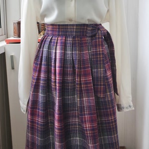 Purple Tartan Skirt Etsy Canada