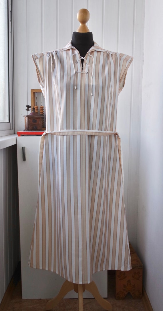 1970s HouseDress, Day Dress | Pajama Shirt Dress … - image 4