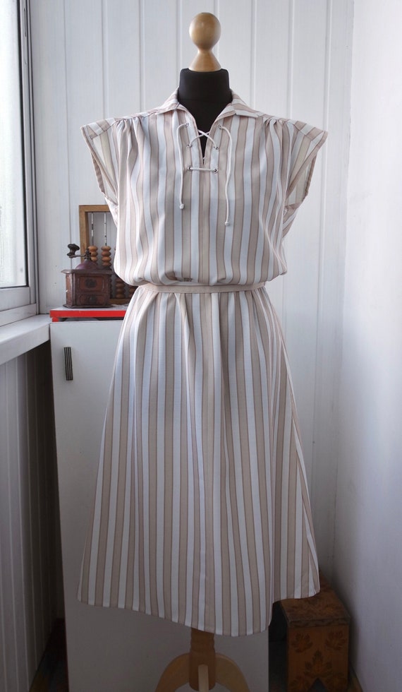 1970s HouseDress, Day Dress | Pajama Shirt Dress … - image 1