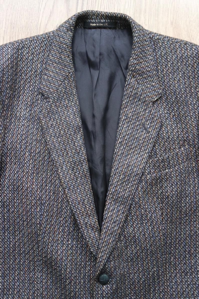 80s Tweed Sports Jacket by St Michael Wool Sport Coat Plus Size Blazer image 2