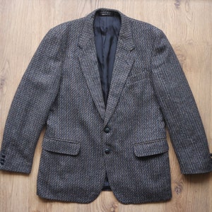 80s Tweed Sports Jacket by St Michael Wool Sport Coat Plus Size Blazer image 1
