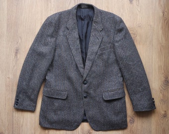 80s Tweed Sports Jacket by St Michael | Wool Sport Coat | Plus Size Blazer