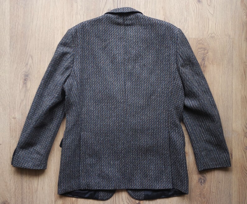 80s Tweed Sports Jacket by St Michael Wool Sport Coat Plus Size Blazer image 3