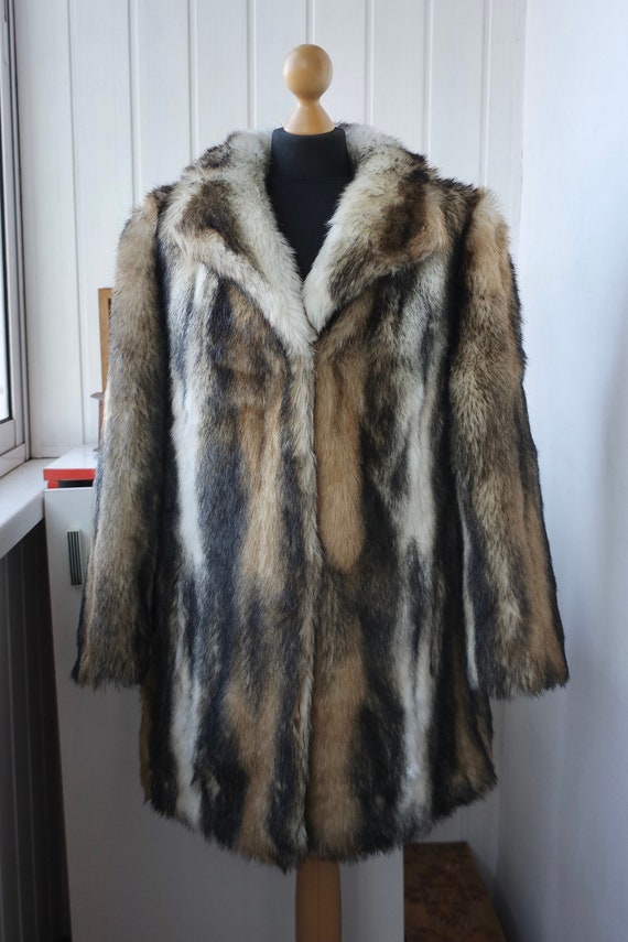 80s Boxy Furcoat, Tissavel Vegan Fur | Faux Fur Wi