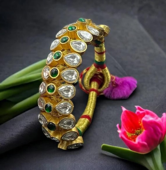 Kundan Polki Pochhi Bracelet-indian Jewelry-traditional Bracelet