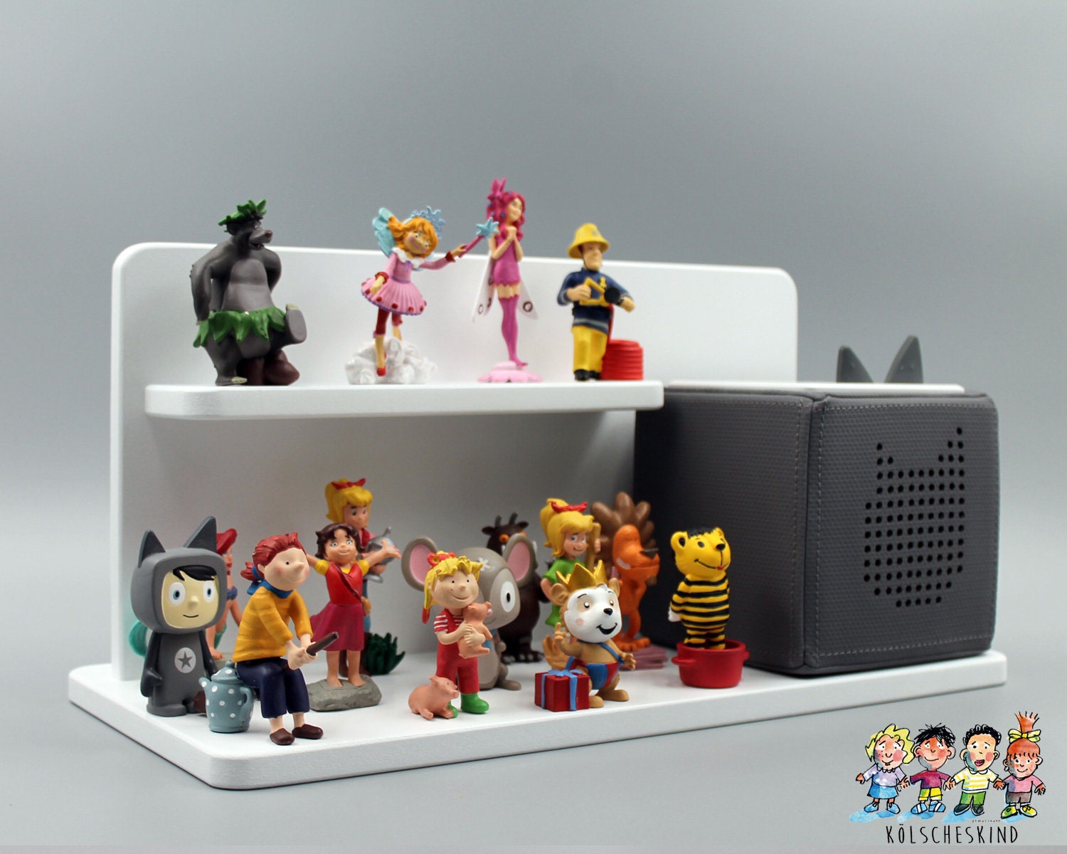Stand Shelf for Toniebox up to 30 Tonie Tonies ® Figures in White