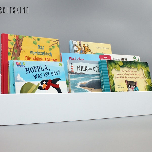 Kinderregal - Bücherregal für Kinder - Bücher Buch Regal Wand weiß - Wandregal - montessori - skandinavisch