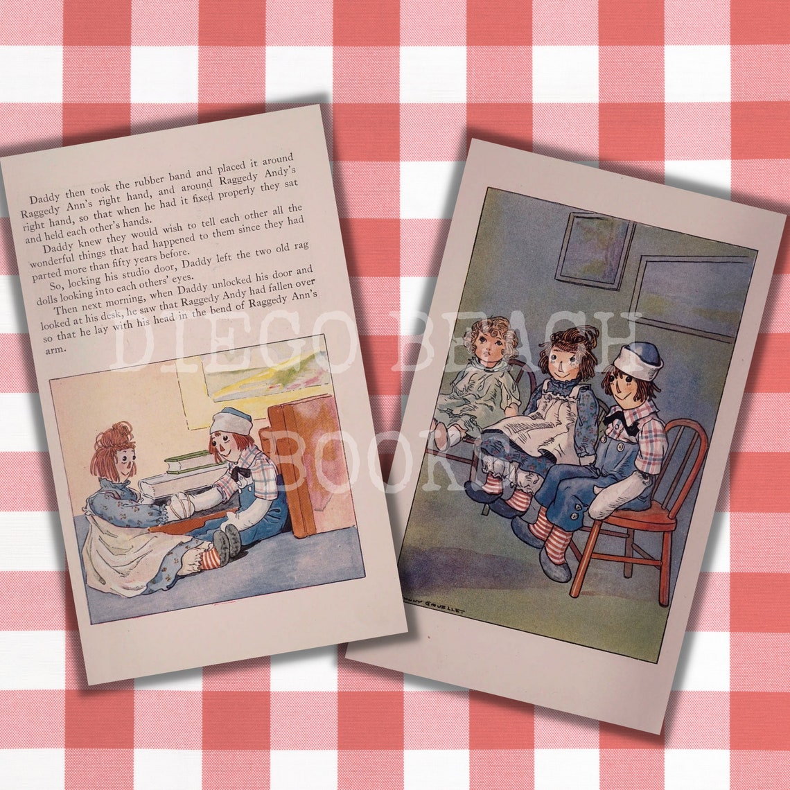 Raggedy Ann Book Pages Vintage Printable Download Set 1 - Etsy