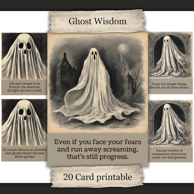 Life Advice From a Ghost Printable Printable Scrapbook Quote Cards ...