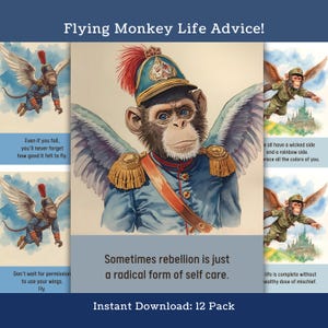 Life Advice from the Flying Monkeys Printable Wizard of Oz Scrapbook Quote Gift Tags