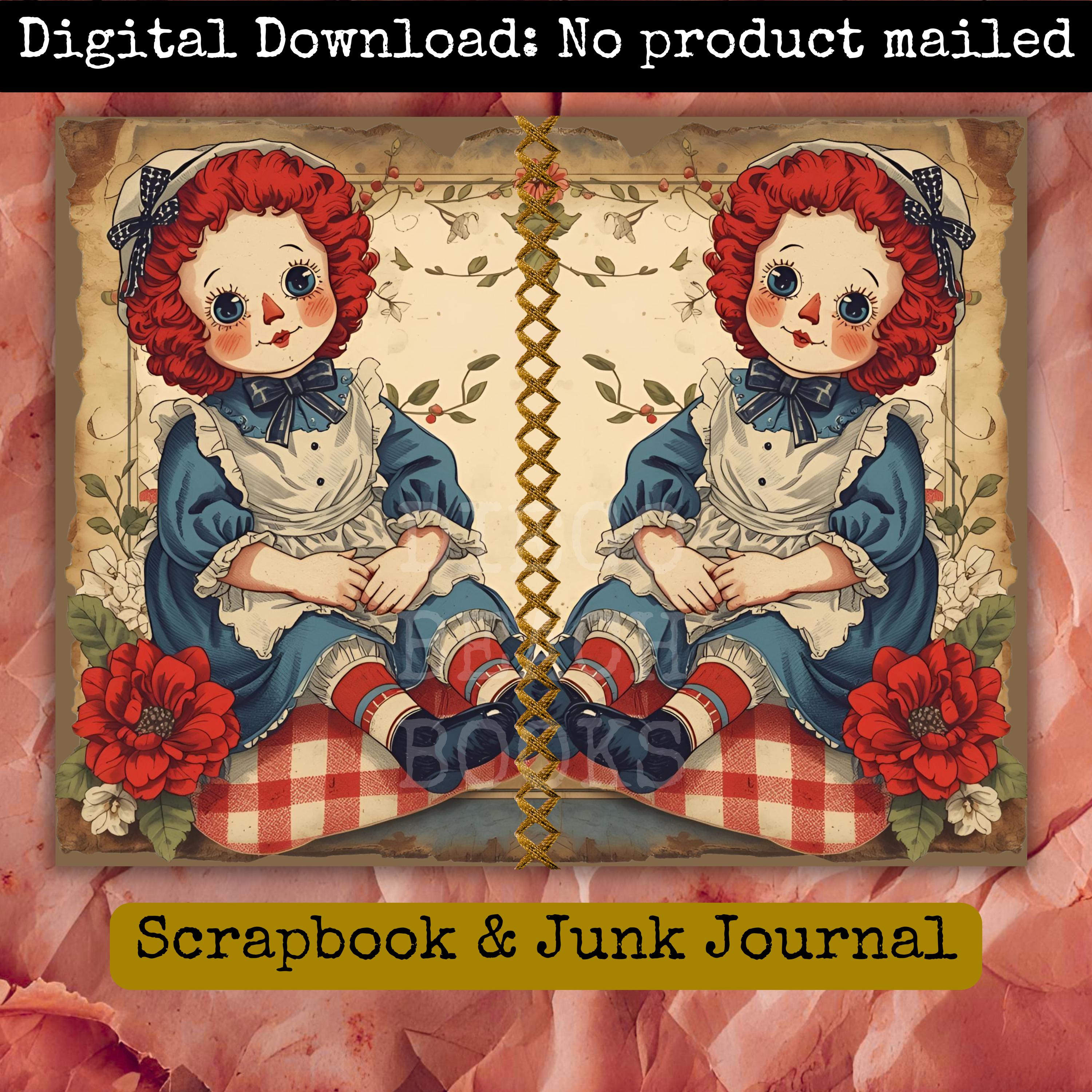 Raggedy Ann Scrapbook Pages Printable Junk Journal Collage Sheets - Etsy
