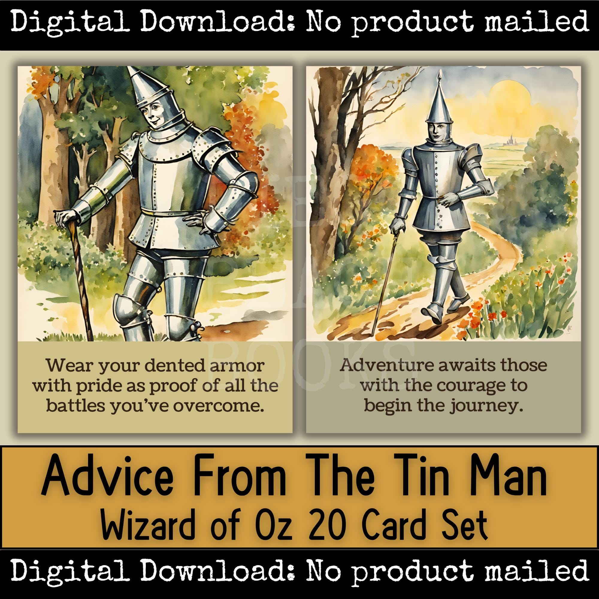 ブリキ男からの人生アドバイス 印刷可能なカード - Etsy 日本, image size:2000x2000