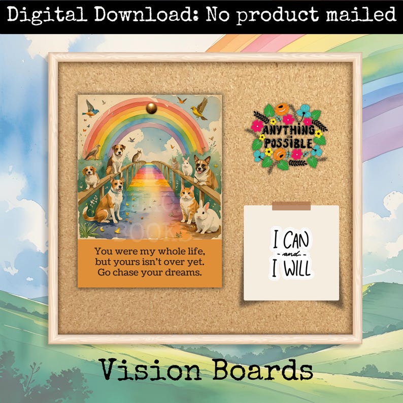 Messages From Rainbow Bridge Printable Pet Loss Cards for Comfort ...
