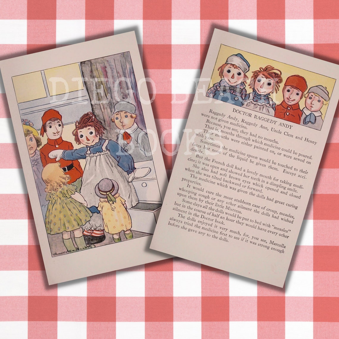 Raggedy Ann Book Pages Vintage Printable Download Set 1 - Etsy