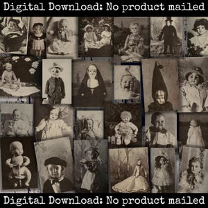 Gruselige Puppen Bilder Pack Vintage Gruselige Ephemera