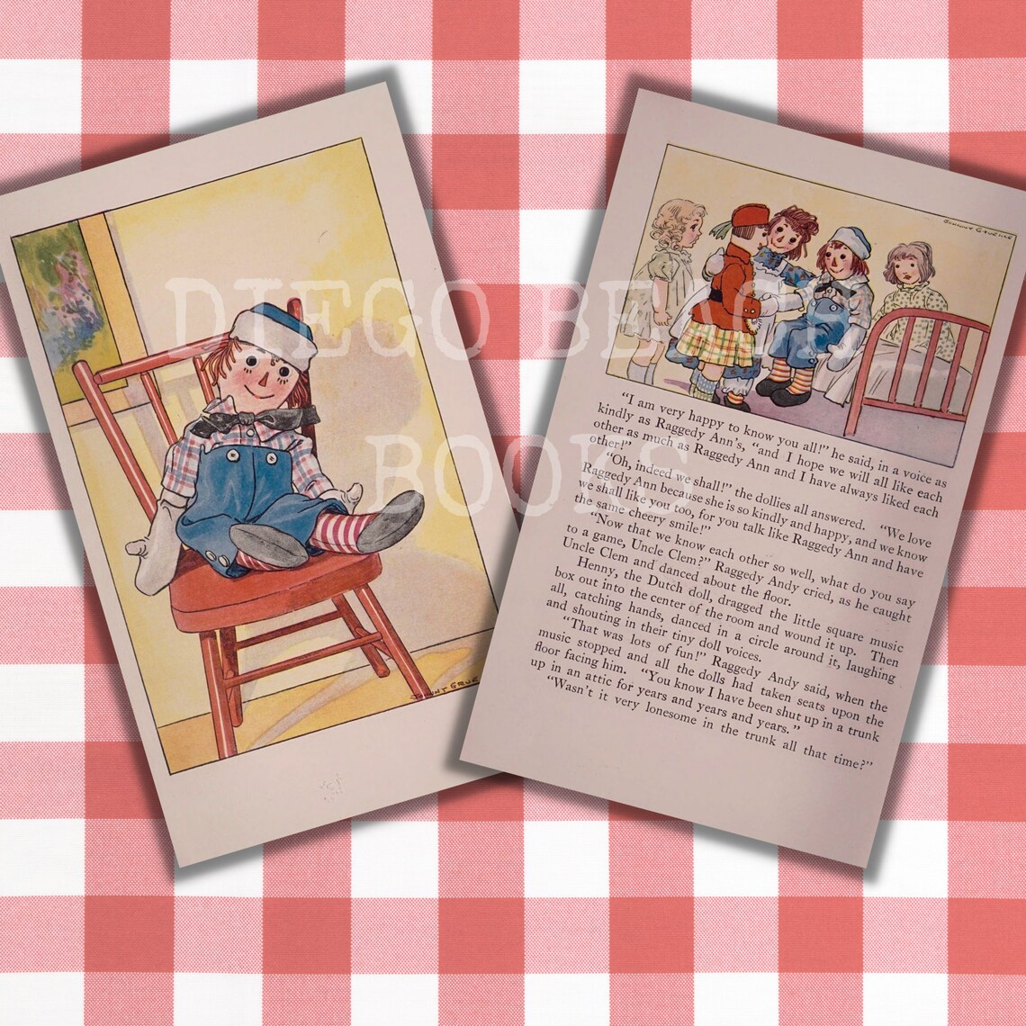 Raggedy Ann Book Pages Vintage Printable Download Set 1 - Etsy