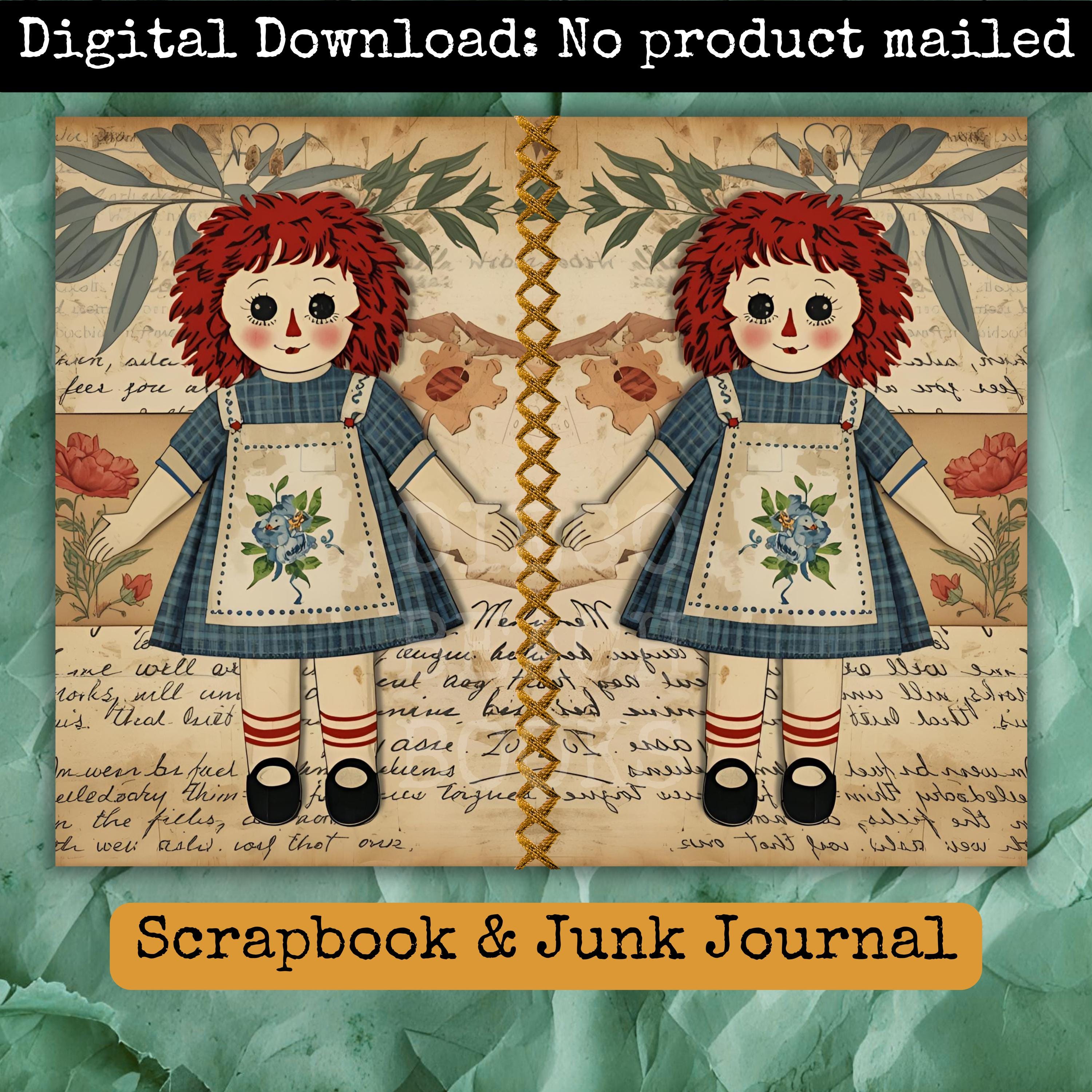 Raggedy Ann Scrapbook Pages Printable Junk Journal Collage Sheets - Etsy