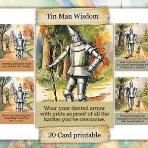 Life Advice from the Tin Man Printable Wizard of Oz Scrapbook Cards Junk Journal Kit