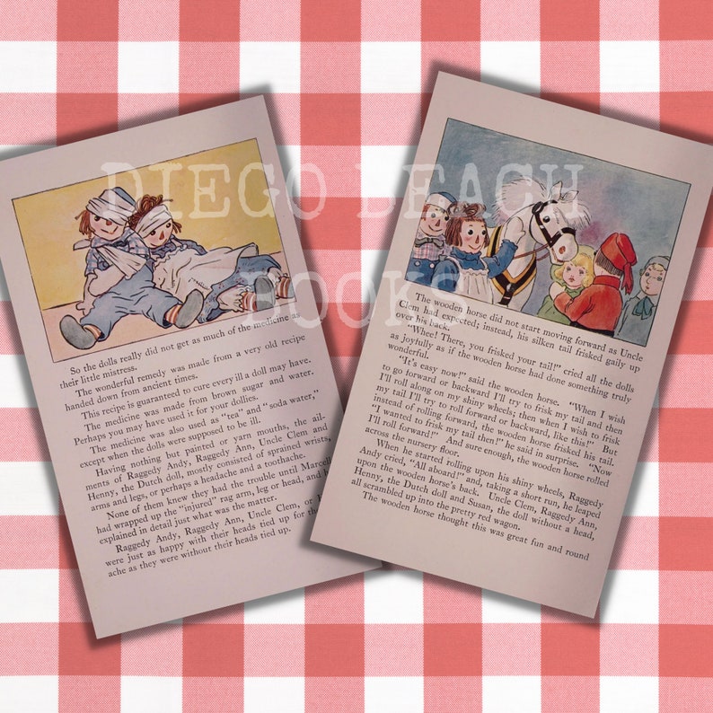 Raggedy Ann Book Pages Vintage Printable Download Set 1 - Etsy