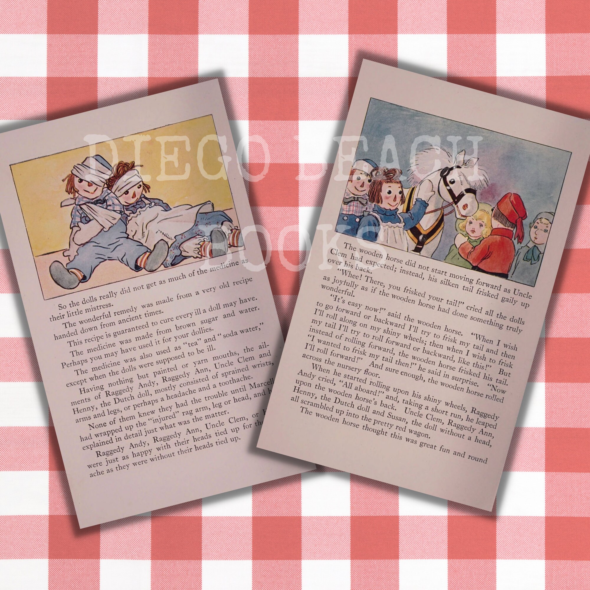 Raggedy Ann Book Pages Vintage Printable Download Set 1 - Etsy
