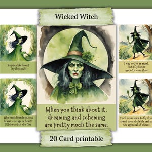 Life Advice from the Wicked Witch of the West Printable Wizard of Oz Scrapbook Cards Junk Journal Kit