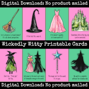Witzig Wicked Inspiriert Image Pack Junk Journal Karten Ephemera Geschenkanhänger Collage Papiere Scrapbook Printable Karten Glinda Musical Beliebt