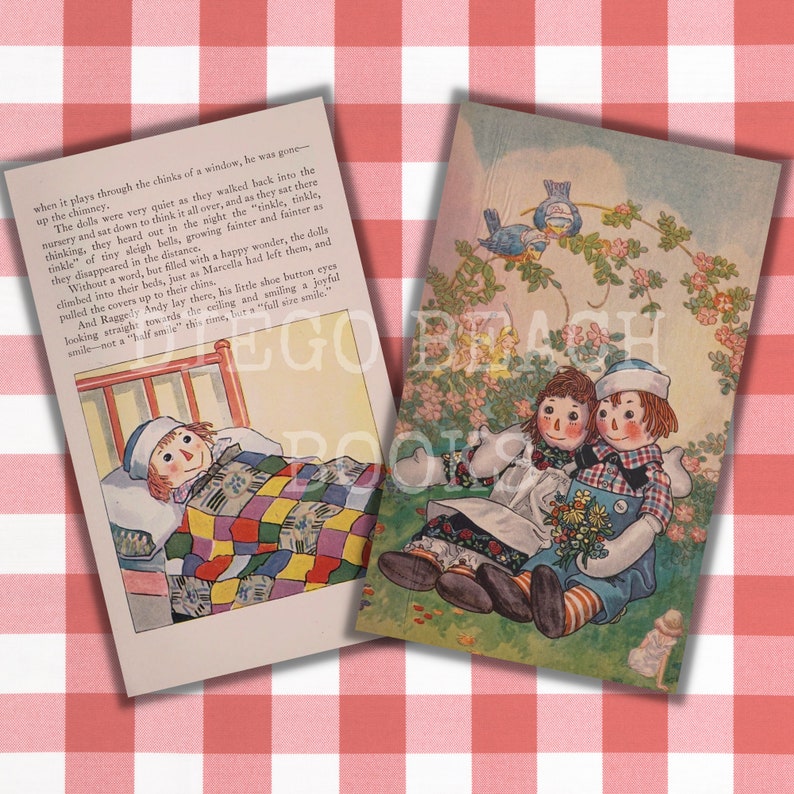 Raggedy Ann Book Pages Vintage Printable Download Set 1 - Etsy