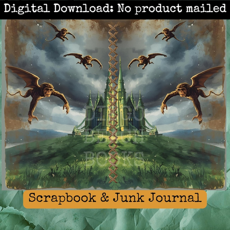 Wizard of Oz Junk Journal Kit Printable Scrapbook Pages - Etsy
