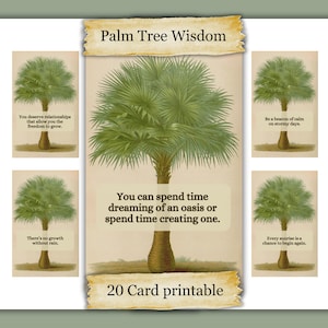 Life Advice from a Palm Tree Printable Tropical Scrapbook Cards Beach Junk Journal Kit