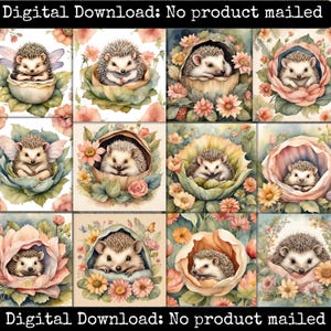 Ricci nel paese delle fate Album di ritagli Collage Effimeri di fate Kit di diario di spazzatura stampabile Etichette regalo Clipart Articoli artigianali Animali del bosco