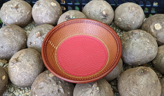 Leather Tray PDF Pattern: Round Coin, Tip, Desktop Organizer (3.38mm)