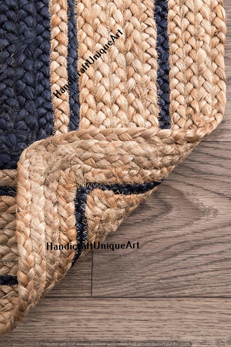 Indian Braided Jute Braided Runner Rug RAG Rugmeditation Etsy