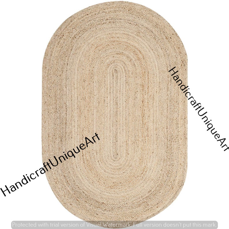 2x3 Feet Indian Braided Oval Floor Rug Handmade Jute Rug Etsy