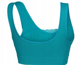 Reggiseni Senza Ferretto 2 Reggiseni Sportivi In Microfibra - Bralette Senza Ferretto E Senza Cuciture Reggiseno Sportivo Donna - Foto 4