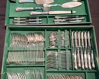 Rubans by Christofle Silverplate Flatware Service Set 50 Pcs