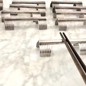 Christofle Art Deco Silver Plated Fancy Knives Rests Set 12 Pcs For 12 table settings Rare Unique