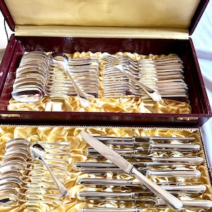 Christofle AMERICA Silverplated Flatware Set 51 pcs 4 table settings for 12 people