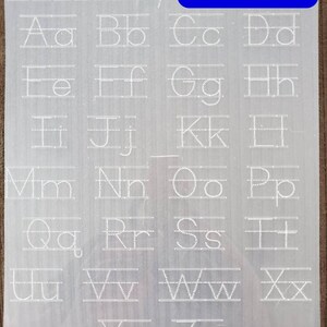 Tracing Primary Alphabet l, Upper and lowercase letters,  dry erase tracing board