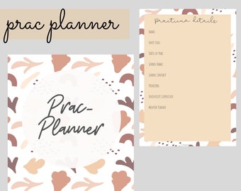 Prac Planner, Pre - Service Teacher Planner, Practicum Planner, Meet the teacher, teacher in training, teacher training planner