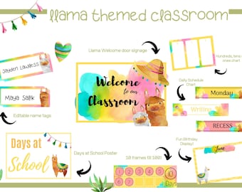 Llama Classroom Etsy