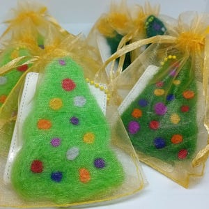 Christmas Tree Ornments Wool Needle Felting Xmas Decorations For Your Home and Family Gifts 4 Different Options to Choose For Your People