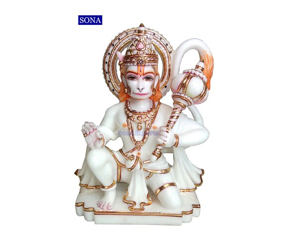 Buy Natural Marble Hanuman Statue Marble Hanuman Idol Murti Online in India  - Etsy
