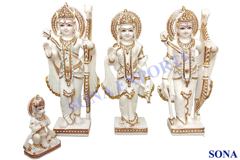 18 Inch Marble Ram Darbar Statue Idols Murti Moorti Ram Sita Etsy