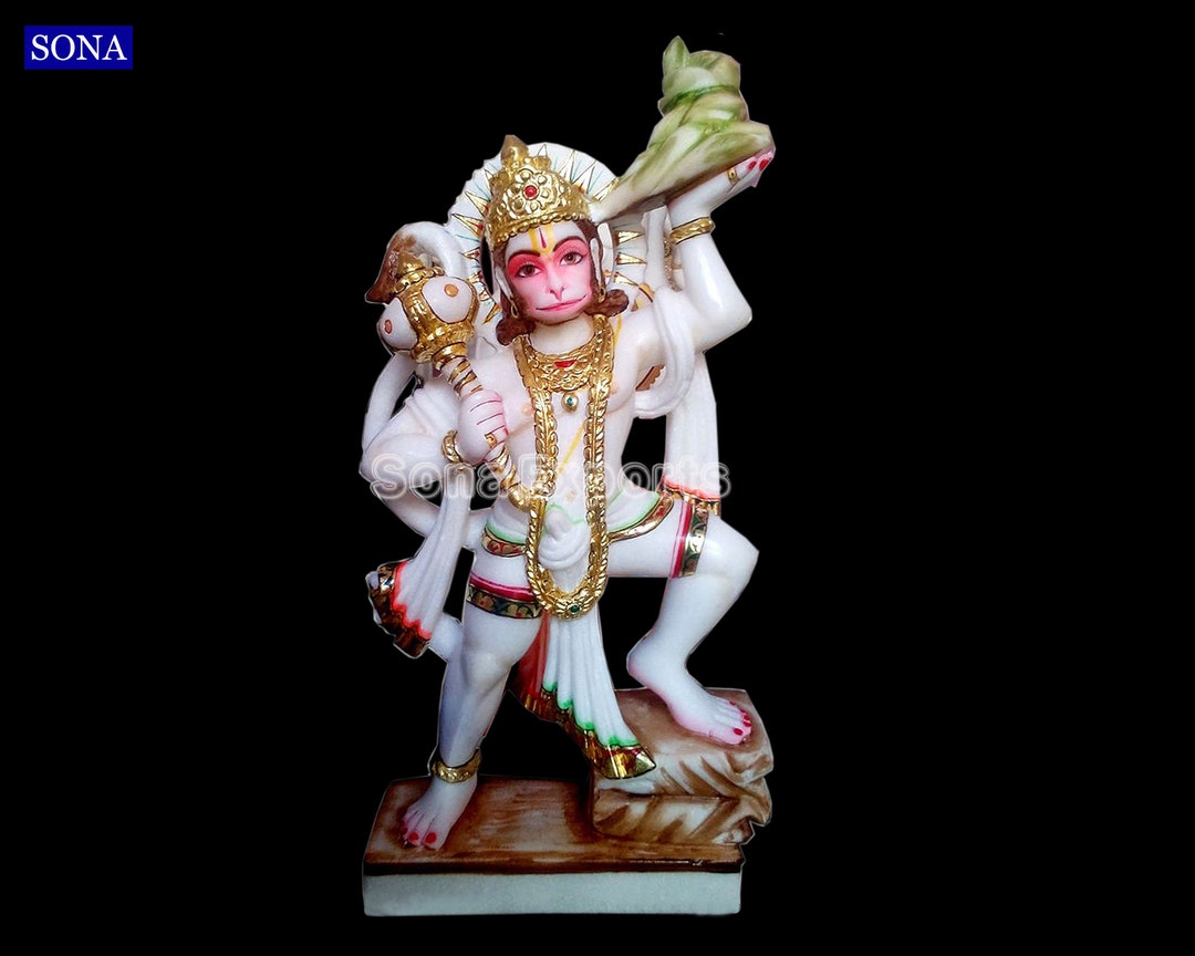 Marble Veer Hanuman Statue, Marble Hanuman Idols, Marble Hanuman Moorti