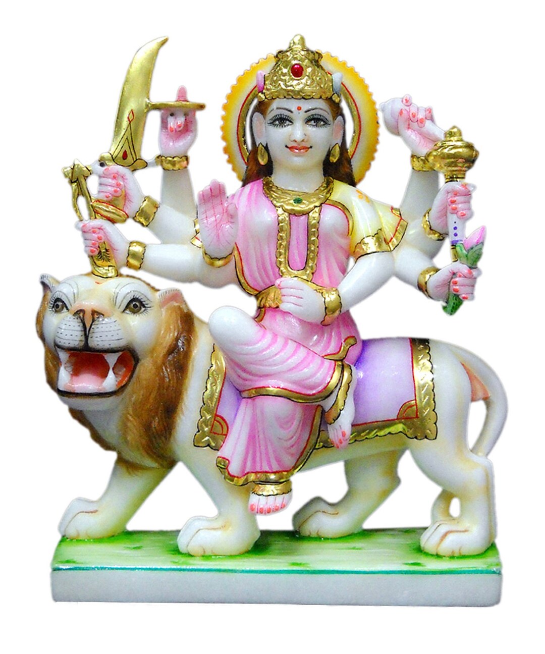 Marble Durga Statue Marble Durga Idol Marble Durga Moorti Etsy